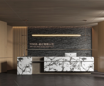 Modern Office Reception Desk-ID:827315098