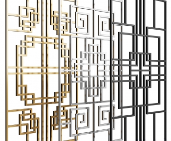 New Chinese Style Metal Screen Partition-ID:661231048