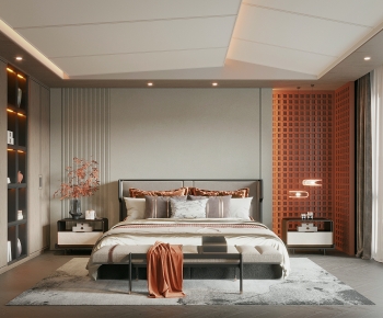 New Chinese Style Bedroom-ID:332365047