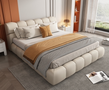 Modern Double Bed-ID:912785056