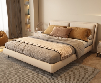 Modern Double Bed-ID:805617097