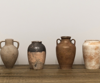 Wabi-sabi Style Clay Pot-ID:594445948