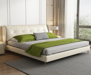 Modern Double Bed-ID:120384938