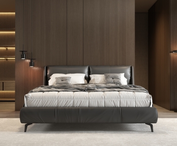 Modern Double Bed-ID:880877971