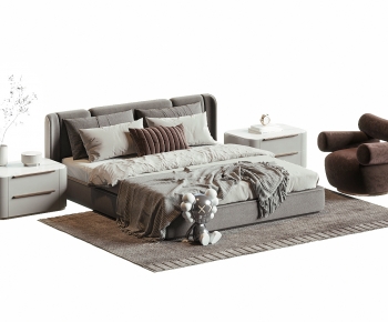 Modern Double Bed-ID:778456936