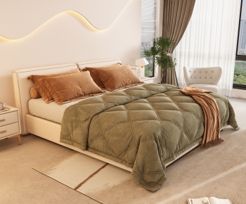 Modern Double Bed-ID:693248034