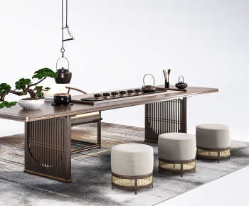 New Chinese Style Tea Tables And Chairs-ID:590811975