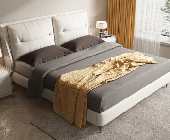Modern Double Bed-ID:516040093