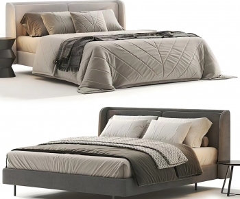 Modern Double Bed-ID:718054061