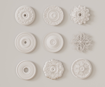 French Style Plaster Carved Top Plate-ID:753829962
