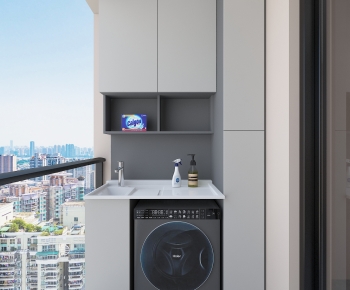 Modern Laundry Cabinet-ID:847619064
