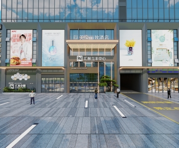 Modern Facade Element-ID:844393019