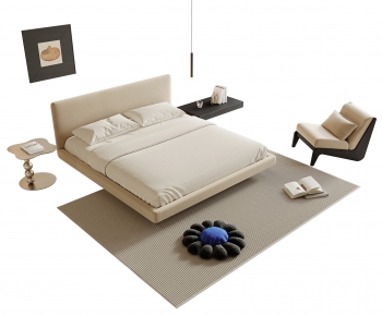 Modern Double Bed-ID:356615077