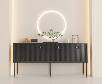 New Chinese Style Entrance Cabinet-ID:136530424
