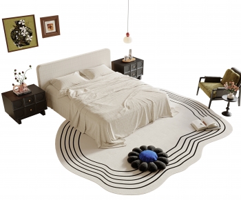 Modern Double Bed-ID:790080075