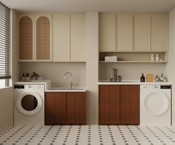 French Style Laundry Cabinet-ID:985578065