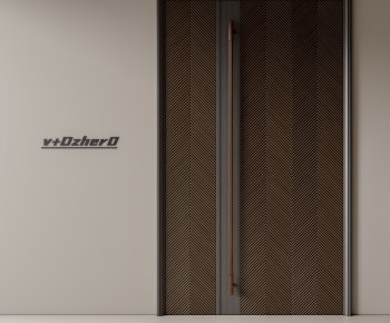 Modern Unequal Double Door-ID:621932035