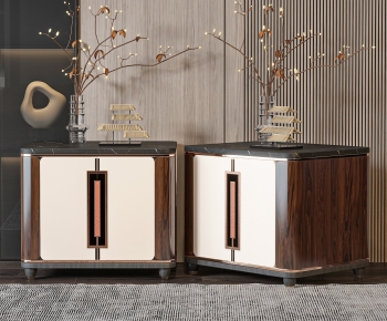 New Chinese Style Bedside Cupboard-ID:607126004