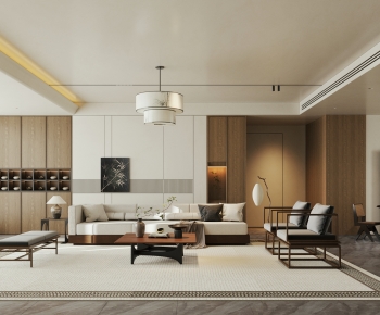 New Chinese Style A Living Room-ID:211692096