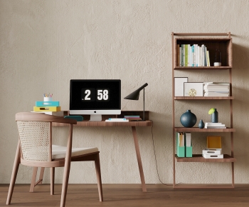 Modern Computer Desk And Chair-ID:598402984