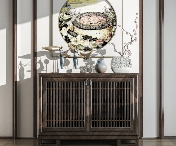New Chinese Style Entrance Cabinet-ID:837723023
