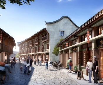 Chinese Style Commercial Street-ID:712085963