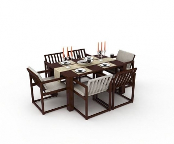 New Chinese Style Dining Table And Chairs-ID:925282963