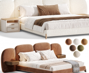 Modern Double Bed-ID:975214968