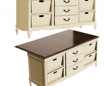 European Style Side Cabinet-ID:809218885