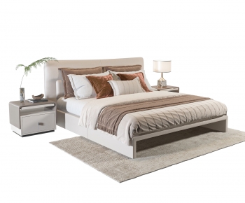 Modern Double Bed-ID:673655993