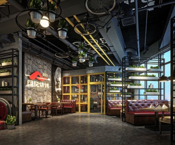 Industrial Style Dining Room-ID:594026095