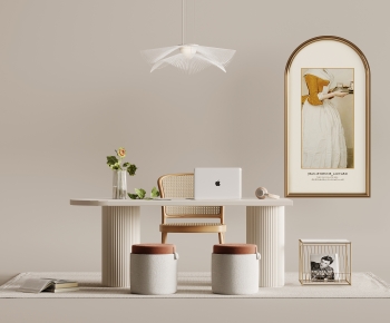 Modern Computer Desk And Chair-ID:395319946