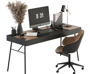 Modern Computer Desk And Chair-ID:783669958
