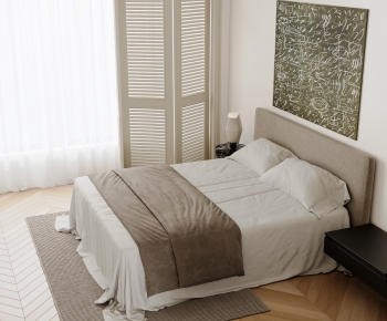 Modern Double Bed-ID:128772021