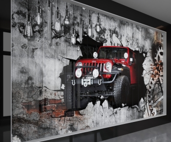 Industrial Style TV Wall-ID:146728041