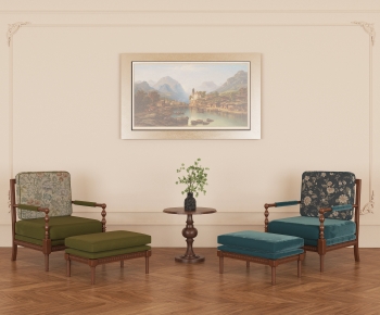 French Style Single Sofa-ID:353300648