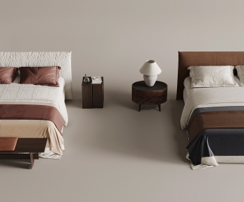 Modern Double Bed-ID:390178927