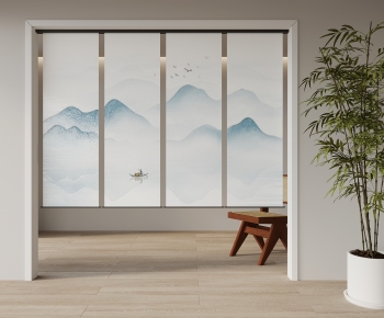 New Chinese Style Door Curtain-ID:550110103