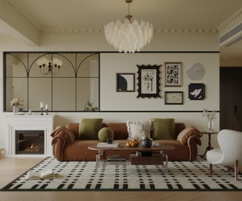 French Style A Living Room-ID:594204909