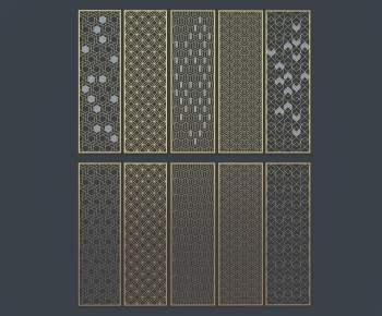 Modern Metal Screen Partition-ID:341367966