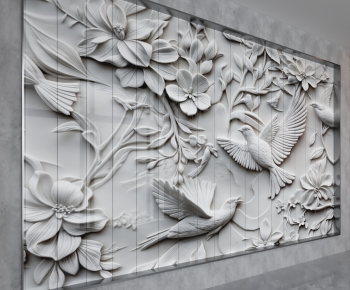 New Chinese Style TV Wall-ID:328062065