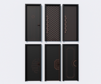 New Chinese Style Single Door-ID:605024106