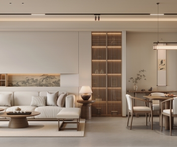 New Chinese Style A Living Room-ID:474138988