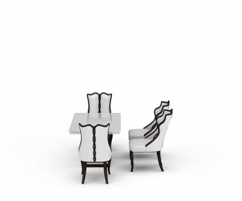 Simple European Style Dining Table And Chairs-ID:409643895