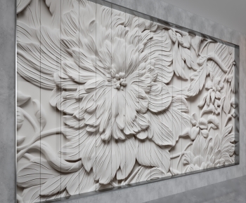 New Chinese Style TV Wall-ID:735611924