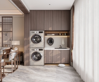 New Chinese Style Balcony Laundry Room-ID:909090047