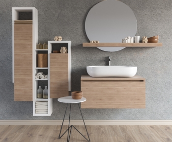 Nordic Style Bathroom Cabinet-ID:166645055