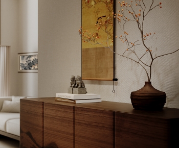 New Chinese Style Side Cabinet-ID:745517025