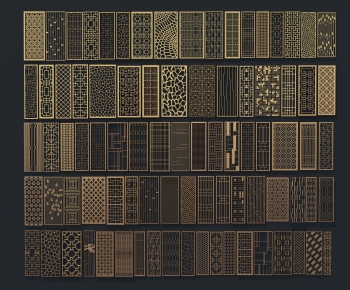 New Chinese Style Metal Screen Partition-ID:667201042