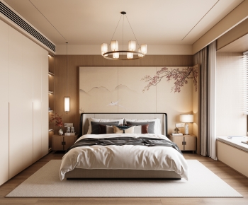 New Chinese Style Bedroom-ID:628463039